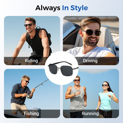 Men's Stylish Frameless High Definition Polarized Sunglasses