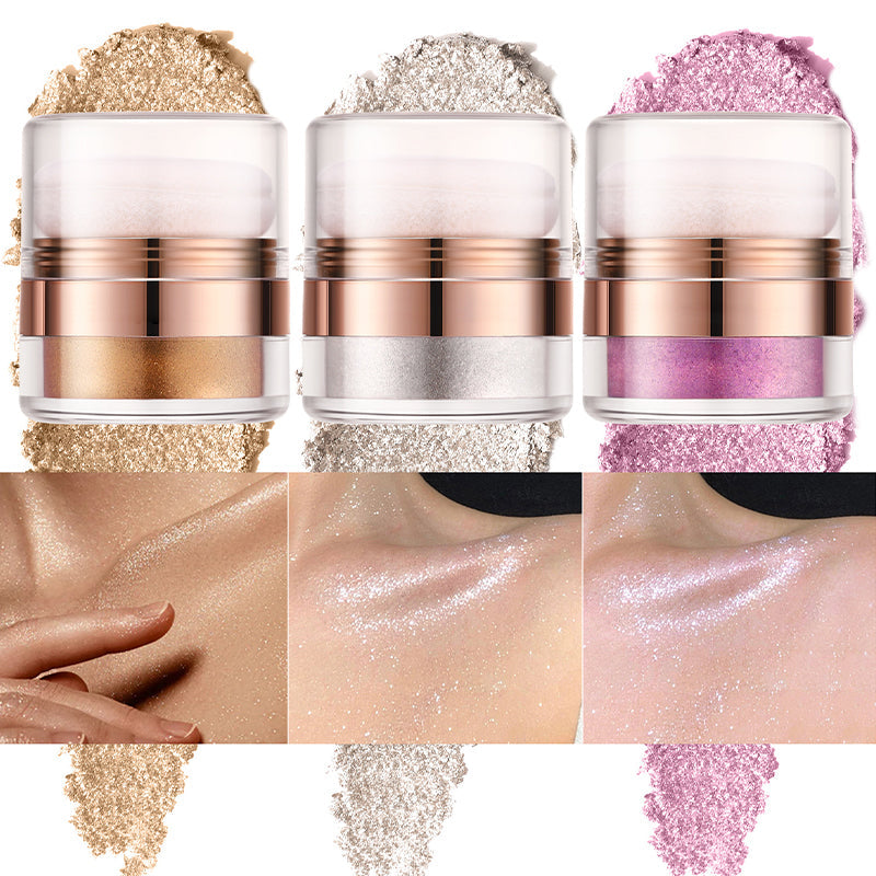 ✨Hot Sale✨Instant Retouch Body Highlight Powder with Powder Pad