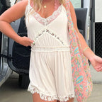 Women's Sexy V-Neck Lace Jumpsuit