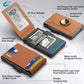 🔥Pop Up Aluminum Case Money Clip Slim Leather Slots Credit Card Holder RFID Blocking Bifold Minimalist Wallet