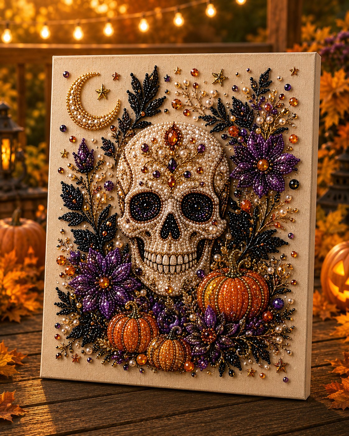 💎 Halloween Pearl Art DIY Kit – Turn Tiny Pearls into Spooky-Cute Magic 🎃✨