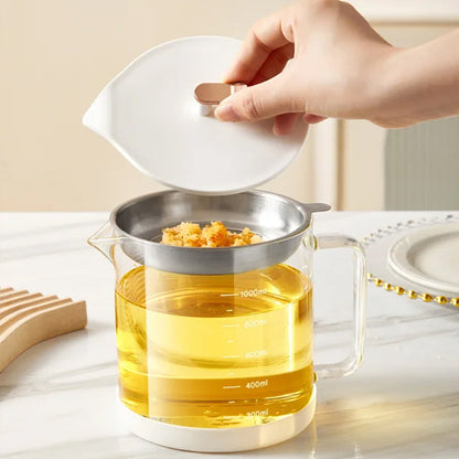 Large Capacity Leak Proof Kitchen Oil Filter Pot