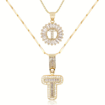 💖2 Pack - Initial Letter Pendant Necklaces