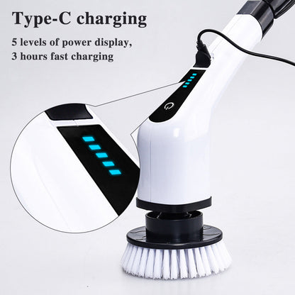 🔥Free Shipping🔥 7-in-1 Cordless Electric Long Handle Retractable Cleaning Brush