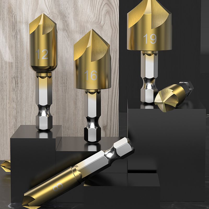 Titanium-coated Five-blade Countersink Drill Bits