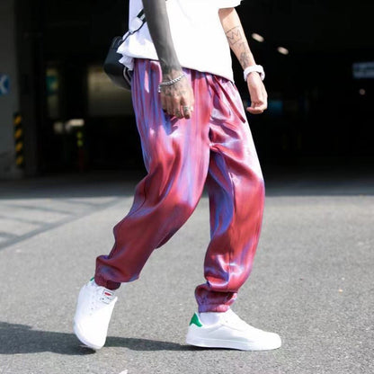 Reflective Relaxed Fit Casual Jogger Pants