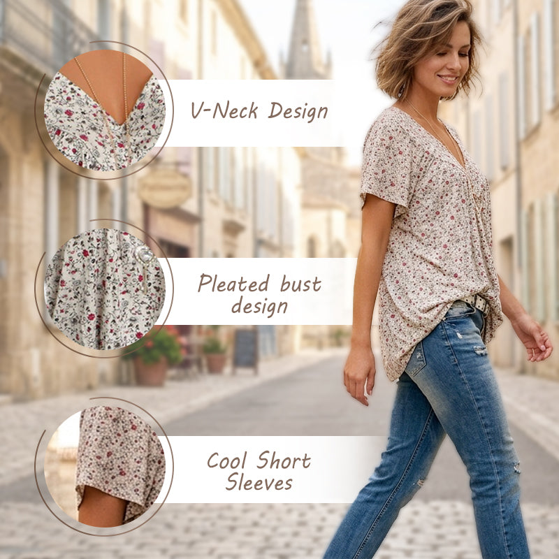 🌸🍃Spring Fashion Print Short Sleeve