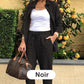 Women's Cotton Linen Long Sleeve Blouse and Pants Set