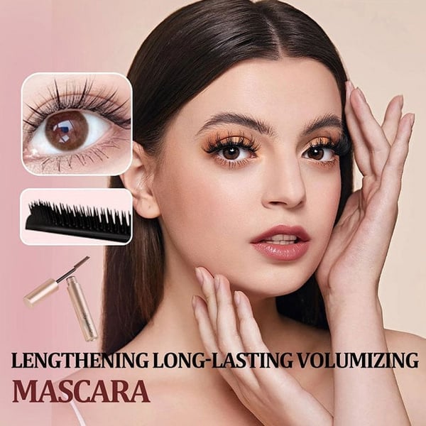 👁️✨ All-Day Beautiful Lashes, Smudge-Proof! Waterproof Fiber Mascara for Natural Volume. 💖💃