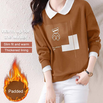 Women’s Sweatshirt with Cute Bear Print（50% OFF）