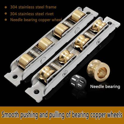Door And Window Pulley Push-Pull Window Track Roller Stainless Steel Bearing Copper Wheel