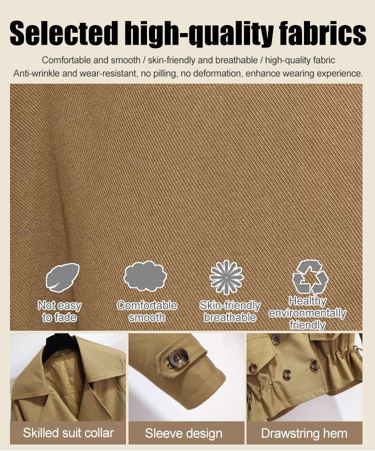 Korean Style Short Fashion Trench Coat (50% OFF)