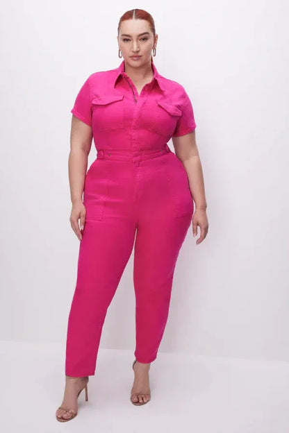 Skinny Bootcut Denim Jumpsuit