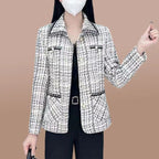 Women's Houndstooth Print Blazer