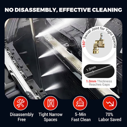 Efficient No-Removal Cleaning Tool For Tight Crevices