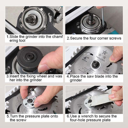 Angle Grinder Stand for Tile 45° Chamfer Cutting