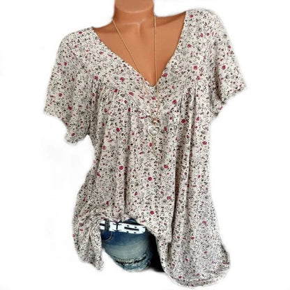 🌸🍃Spring Fashion Print Short Sleeve