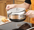 Temperature Controlled 304 Stainless Steel Deep Fryer - Induction/Gas Stove Universal