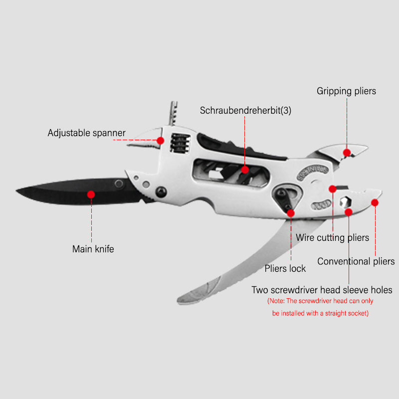 Outdoor Tool Combination Adjustable Wrench Pliers