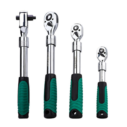 72-Tooth Extendable Telescopic Socket Ratchet Wrench