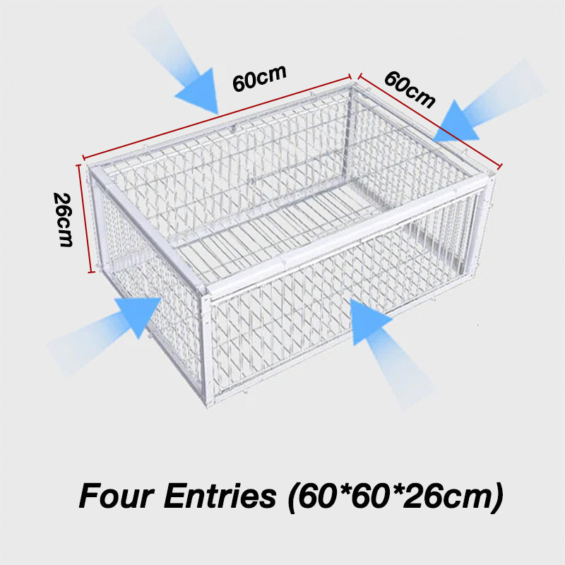 AutoTrap Bird Cage - Entry Only, No Exit, With Base