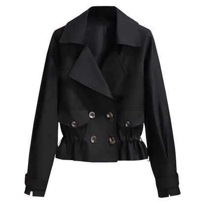 Korean Style Short Fashion Trench Coat (50% OFF)