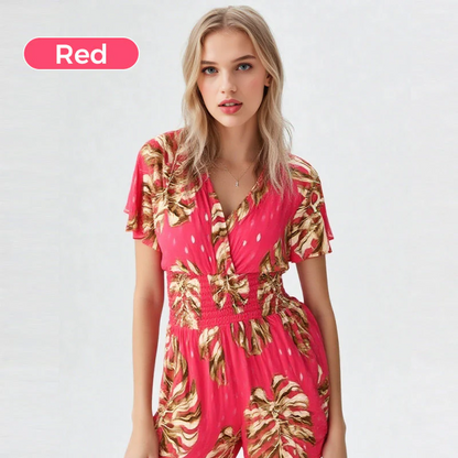 🔥Casual Floral Polka Dot Pocket Rompers