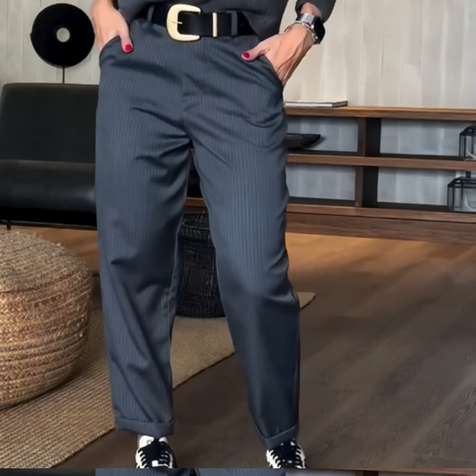 Women's High Waist Casual Straight Blazer Pants