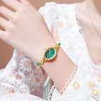 Women’s Elegant Jade Bracelet Watch