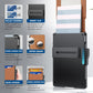 🔥Pop Up Aluminum Case Money Clip Slim Leather Slots Credit Card Holder RFID Blocking Bifold Minimalist Wallet