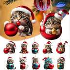 🎄10 Piece 😻  Cat Christmas Tree Ornaments. Hanging Cat Ornaments