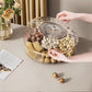 Luxury High Transparency Diamond Texture Compartment Snacks & Fruit Tray