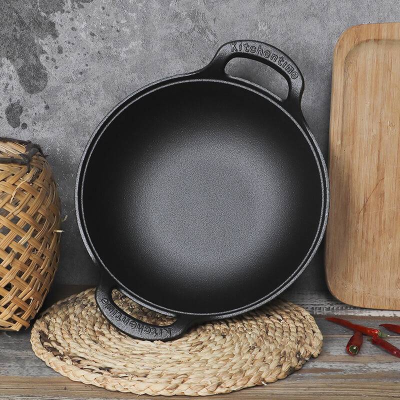 🔥Uncoated Thick Iron Pot