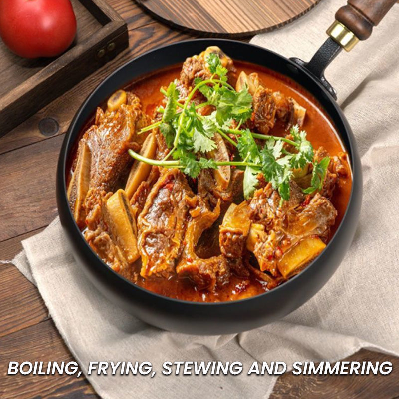 Uncoated Thick Iron Pot
