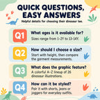 🦖👕Kids Dinosaur Alphabet Graphic T-Shirt
