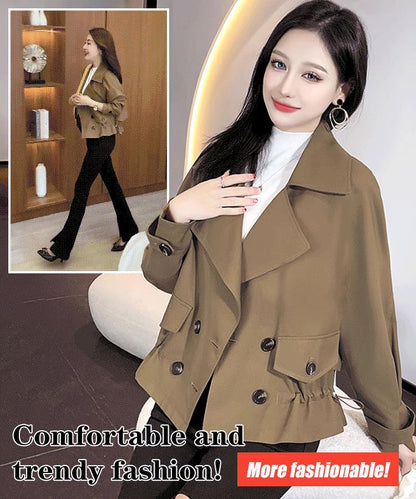 Korean Style Short Fashion Trench Coat (50% OFF)