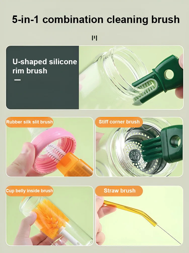 Multi-functional 5-in-1 Cup Brush