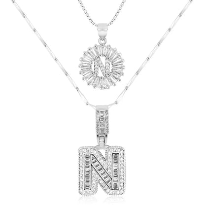 💖2 Pack - Initial Letter Pendant Necklaces