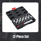 12-in-1 Quick Change Ratchet Wrench Set with Storage Box