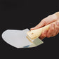 Stainless Steel Curved Plaster Spatula with Wooden Handle