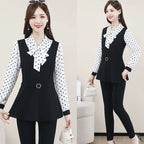 Women’s Fashionable Age-reducing Long-sleeve Blouse Fake 2-piece