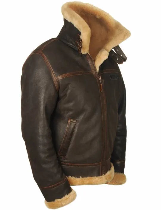 📢📢60 % OFF !!🎅SHEEPSKIN BOMBER JACKET