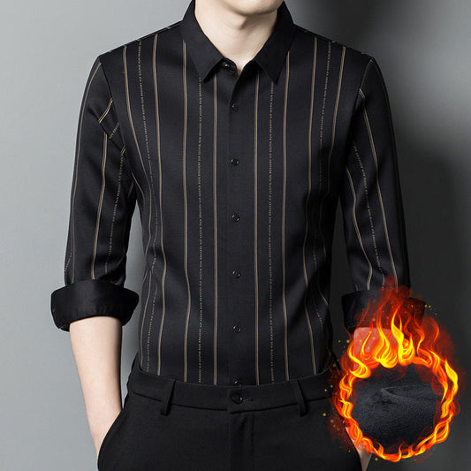 🔥Men's Winter Padded Stretch Wrinkle-Free  Shirt