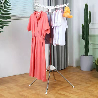 Rotating folding clothes drying rack
