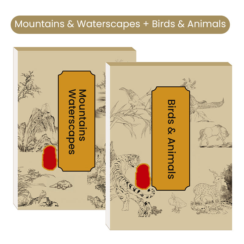 🎨 Chinese Painting White Drawing Copying Album