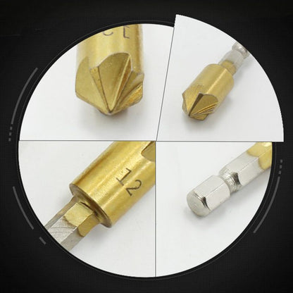 Titanium-coated Five-blade Countersink Drill Bits