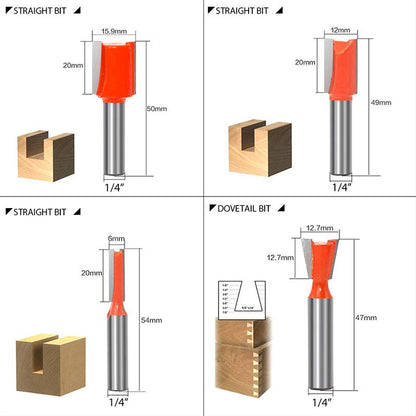 Tungsten Steel Alloy Cutter Head Slotting and Trimming Set