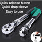 72-Tooth Extendable Telescopic Socket Ratchet Wrench