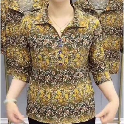 🔥Women's Casual Printed Lapel Shirt🔥High Quality👌Perfect Fit For Any Figure👌
