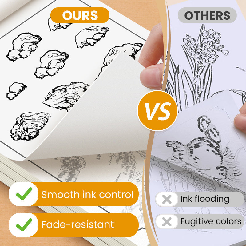 🎨 Chinese Painting White Drawing Copying Album